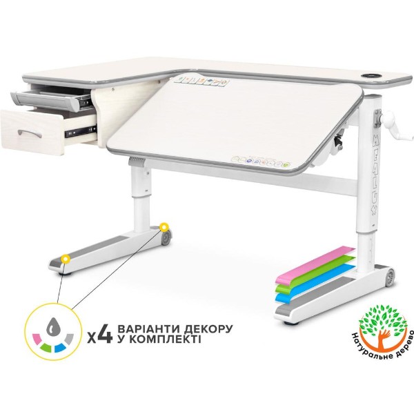 Фото - Парта школьная Mealux Woodville Multicolor TG Energy (BD-850 TG/MC Energy)